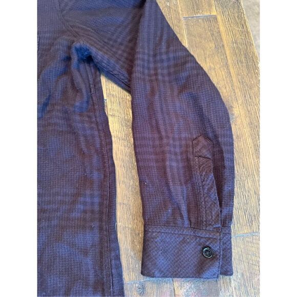 Rails flannel plaid shirt dress size small button front 100% rayon blue - Picture 2 of 7